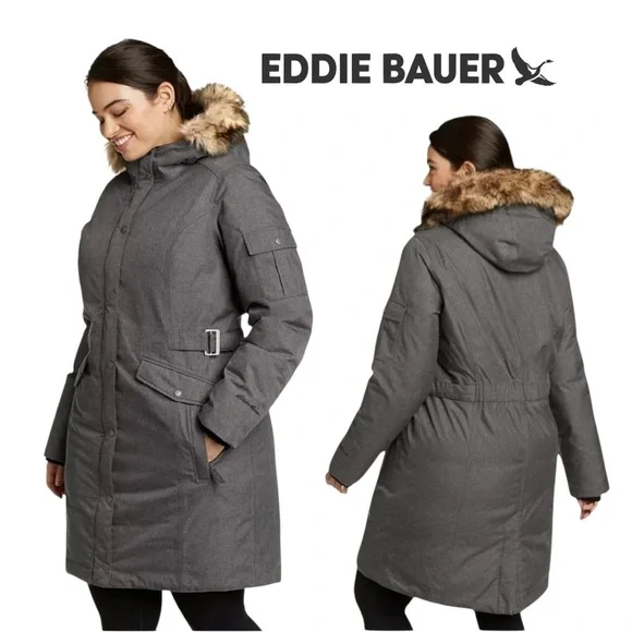 Eddie Bauer Superior III Stadium Down Parka Coat | Gray | PXS | $379 MSRP - Picture 1 of 16